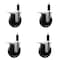 Service Caster 5'' Phenolic Swivel 1-1/8'' Expanding Stem Caster Set Total Lock Brake, 4PK SCC-EXTTL20S514-PHS-118-4 - alternate 1